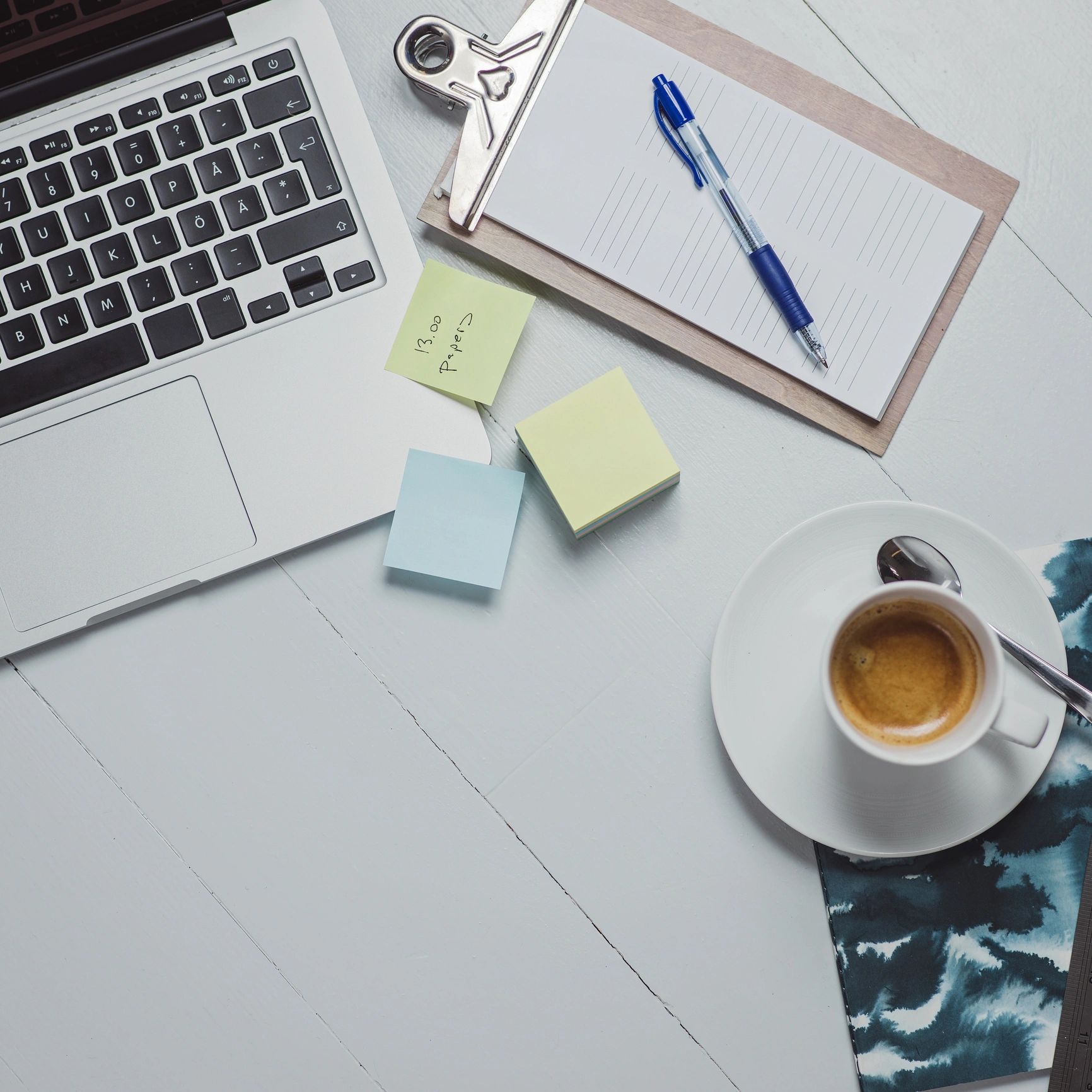 Organized desk with planner and work tools